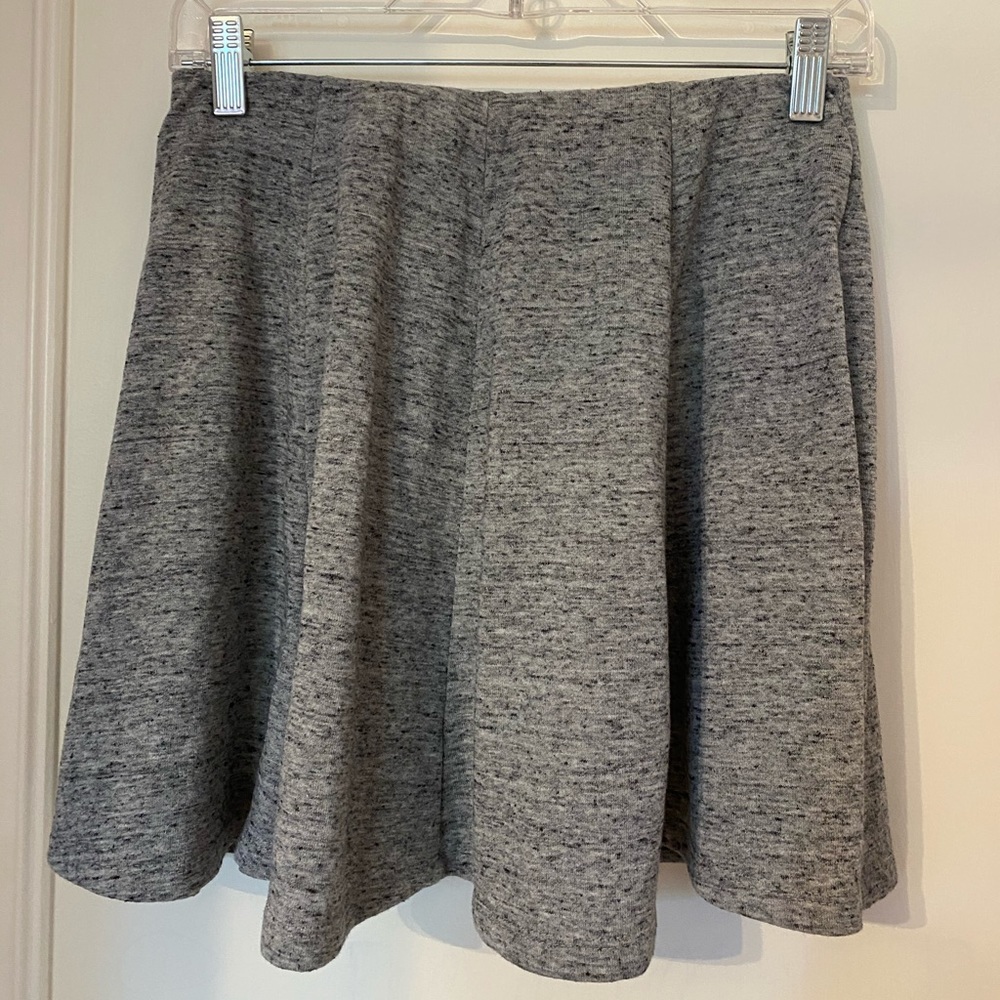 Grey Soft Skater Skirt Summer